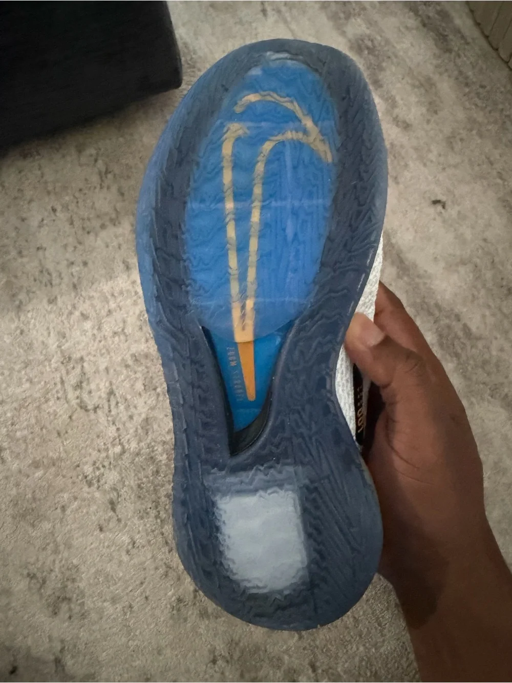 Nike GT Cut 1 White, Blue and Black Mesh Basketball Shoe